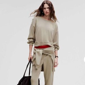 Lululemon Softstreme Perfectly Oversized Cropped Crew in Riverstone